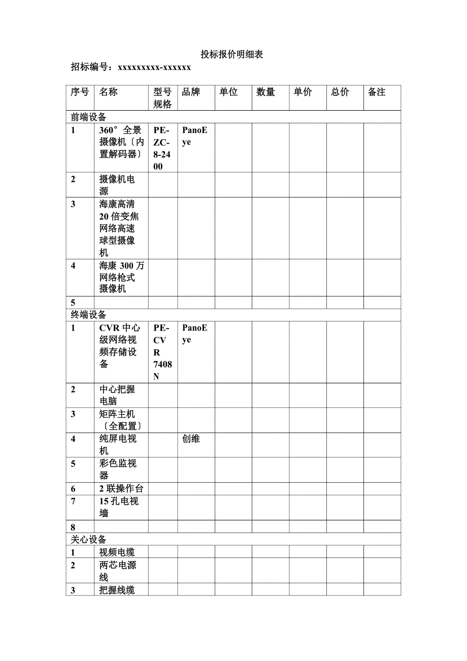 360度全景摄像机安防监控投标书_第4页