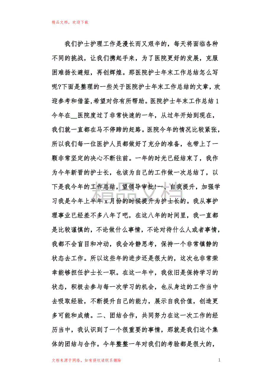 医院护士年末工作总结_第1页