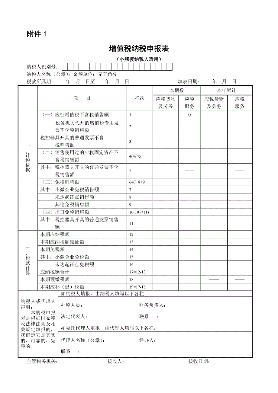 小规模申报表模板优质资料_第2页