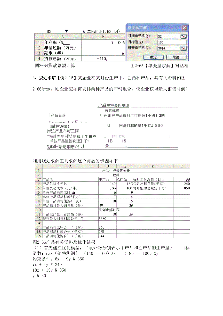 excel中单变量求解、、模拟运算规划求解问题_第2页