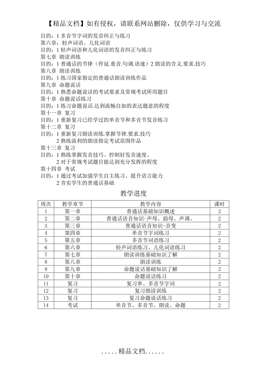 普通话课程教学计划_第3页