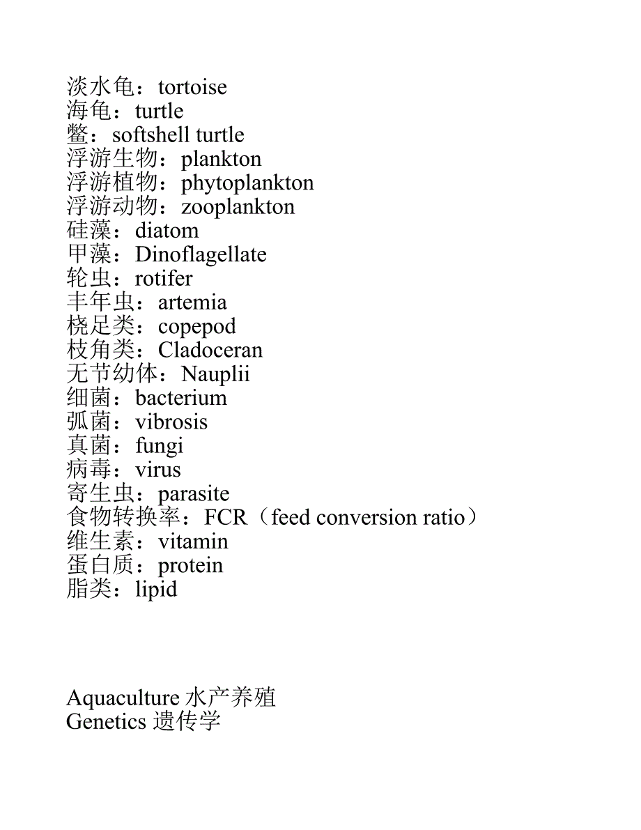 水产专业英语词汇_第2页