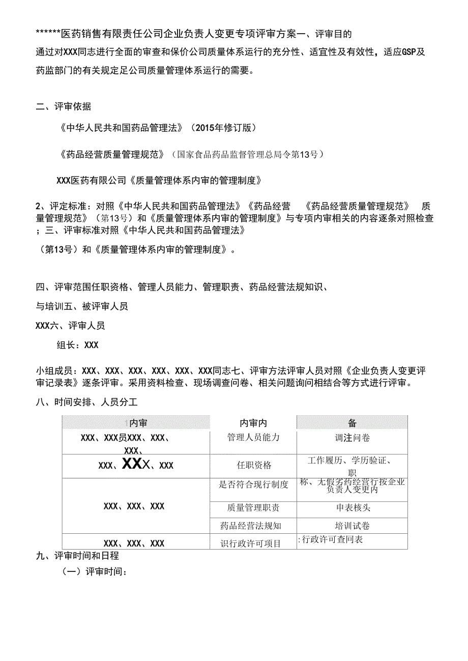 医药企业负责人变更专项内审_第5页