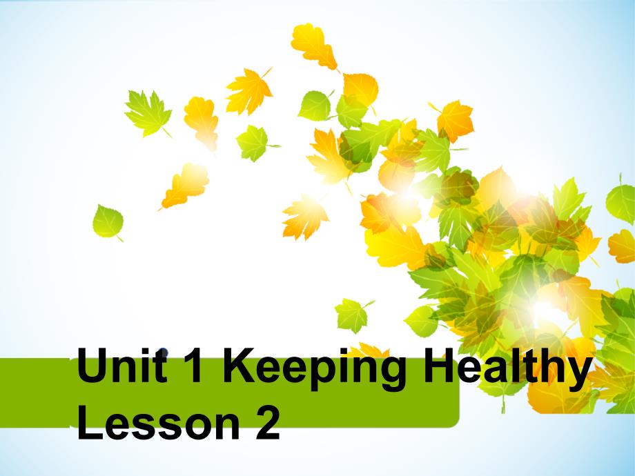 Unit 1 Keeping Healthy Lesson 2 课件 1_第1页