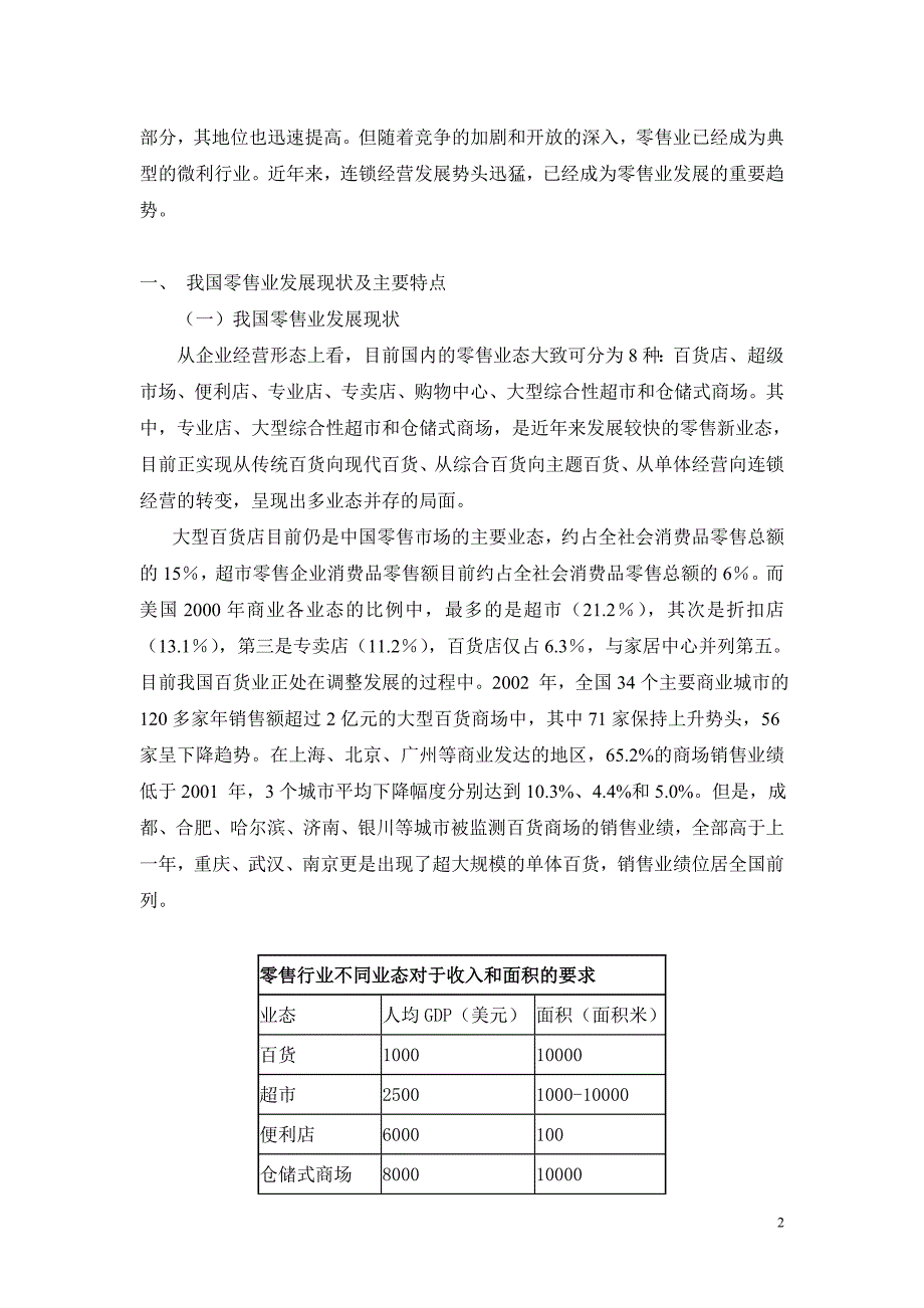 《商业计划书、可行性报告》批发零售业研究报告_第2页