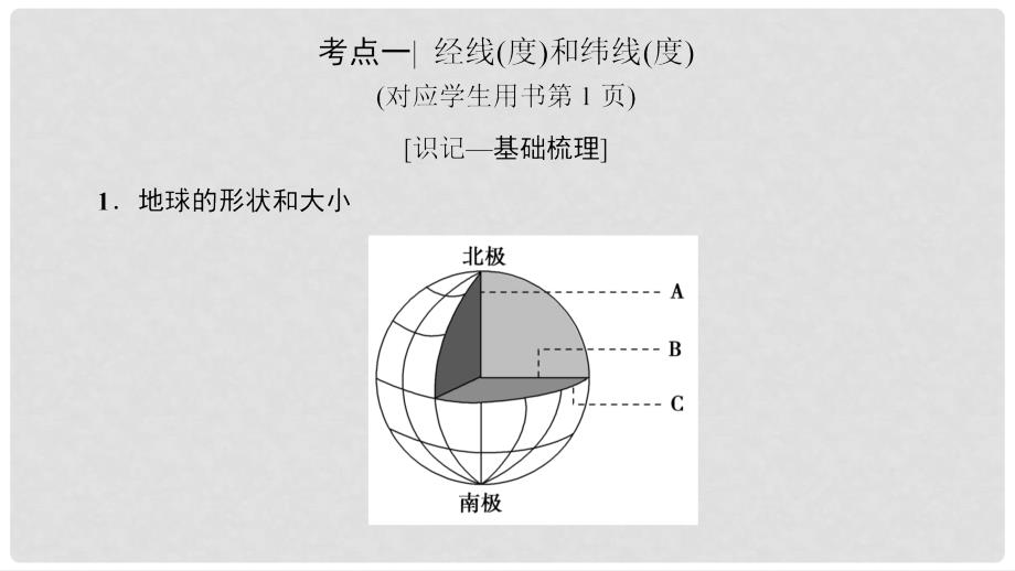 高考地理一轮复习 第1单元 从宇宙看地球（含地球和地图）第1节 地球与地球仪课件 鲁教版_第4页