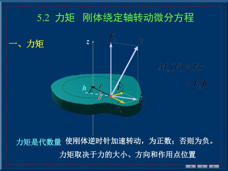 力矩刚体绕定轴转动微分方程_第1页