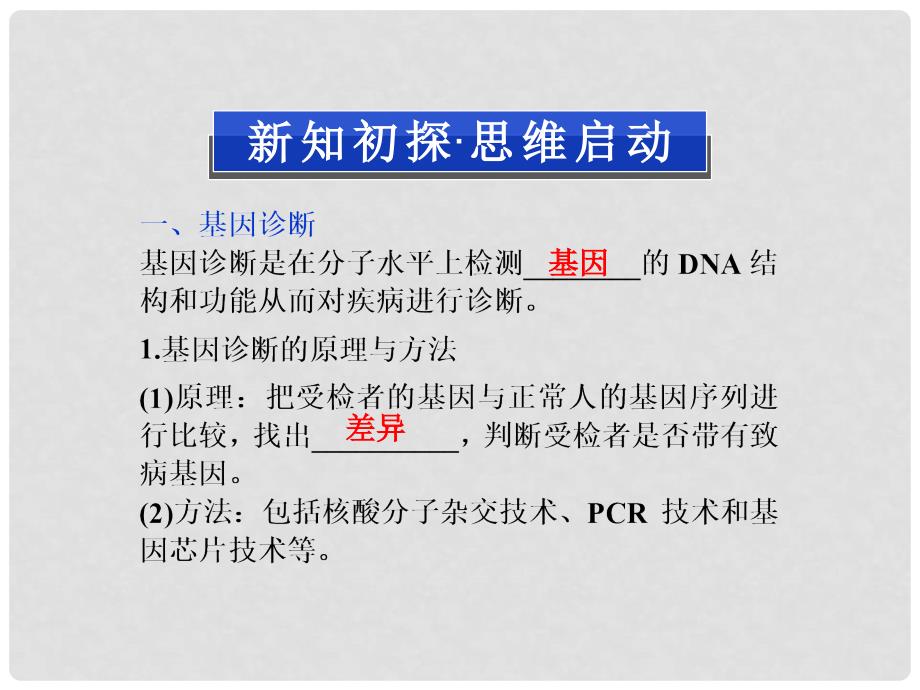 高中生物 第四章 第4节基因诊断与基因治疗课件 北师大版选修2_第3页