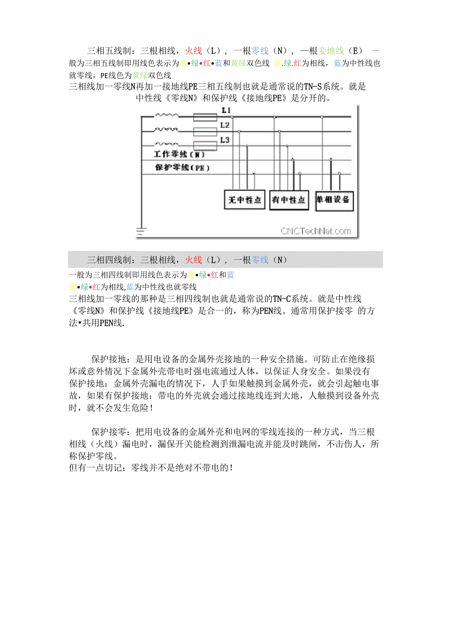 三相五线制和三相四线制_第1页