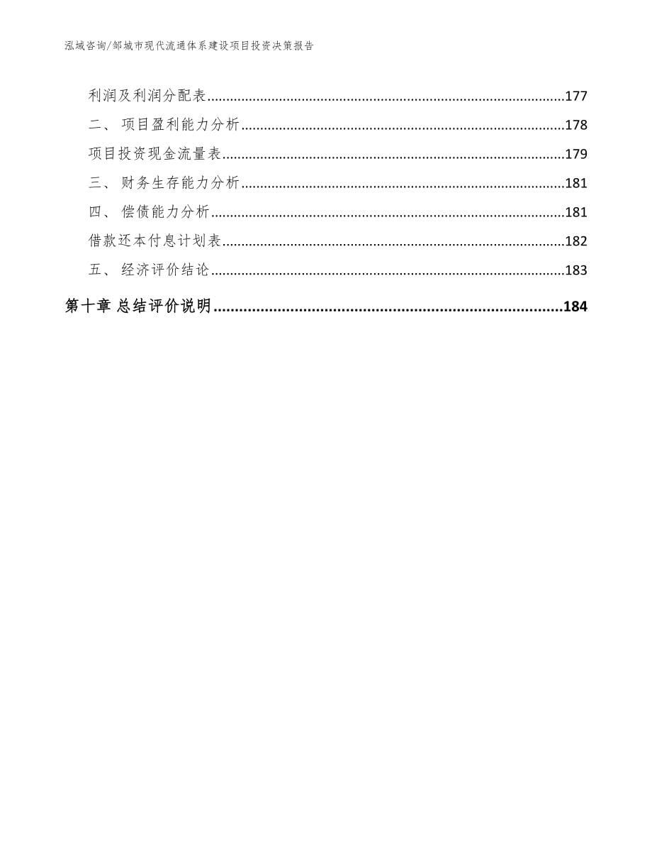 邹城市现代流通体系建设项目投资决策报告（模板）_第5页