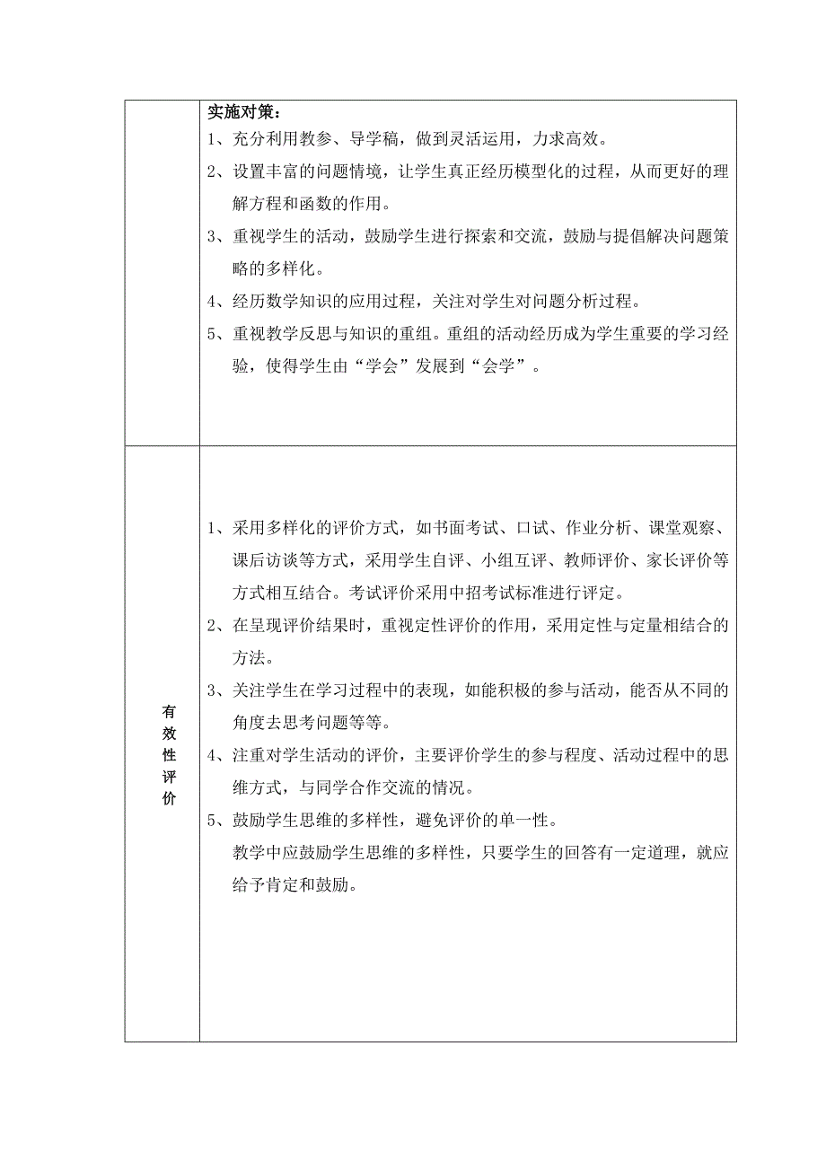 九年级数学课程纲要呈现表_第2页