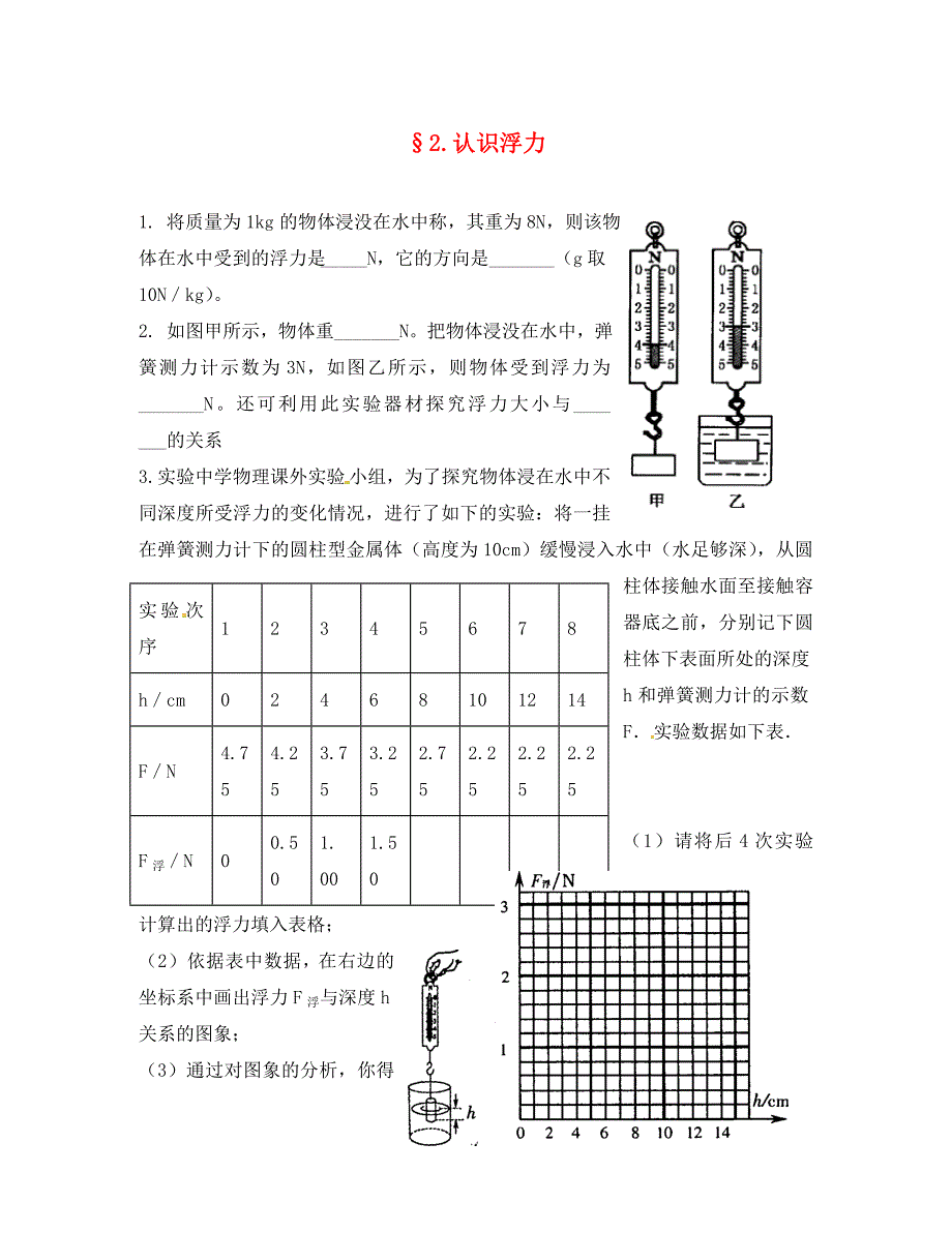 九年级物理2.认识浮力_第1页