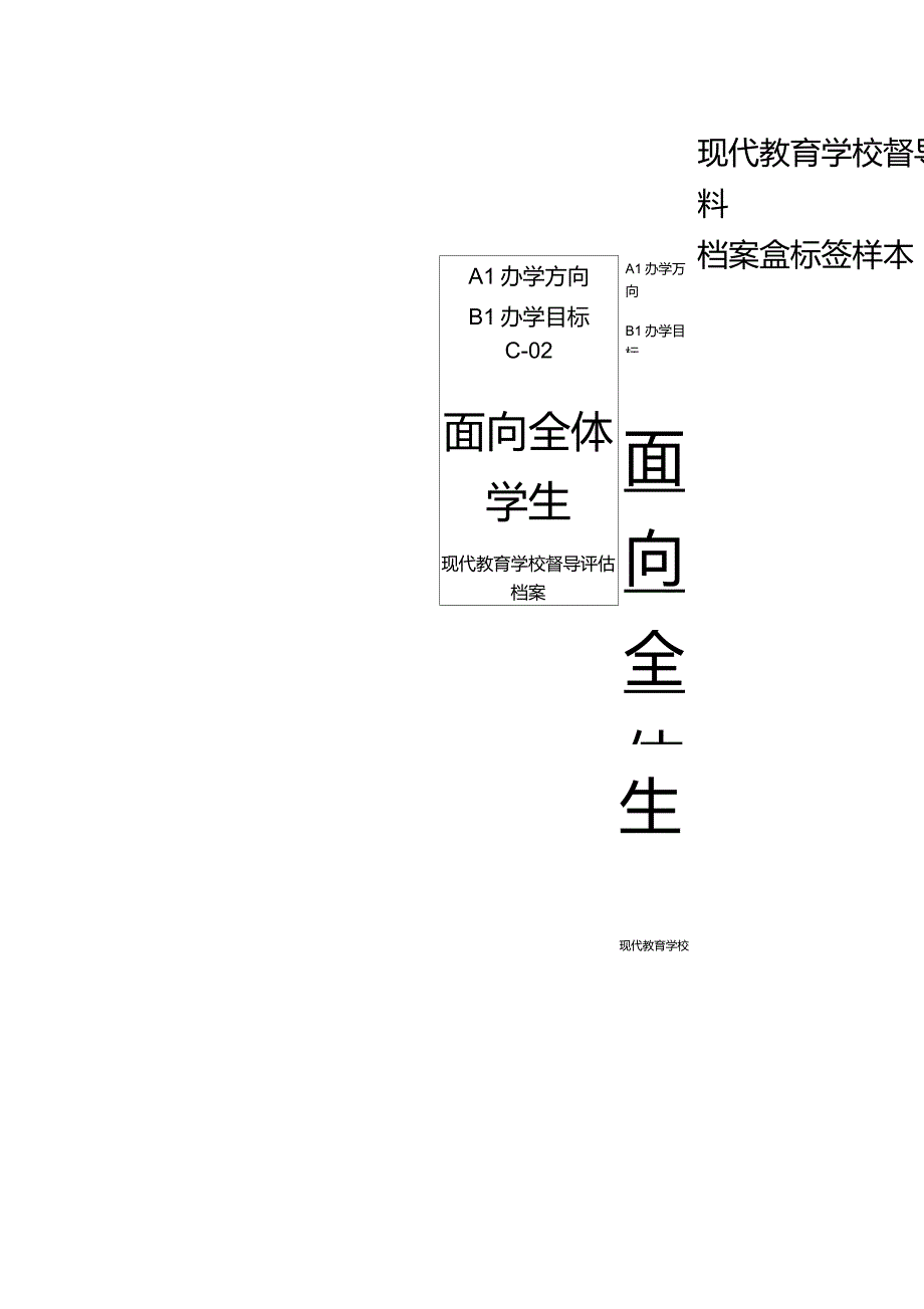 现代教育学校督导评估材料档案盒标签样本_第2页