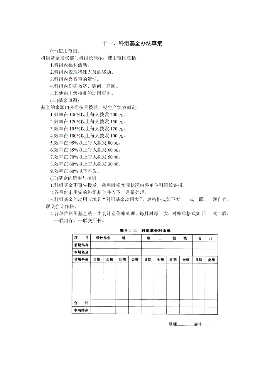 【管理精品】科组基金办法草案_第1页