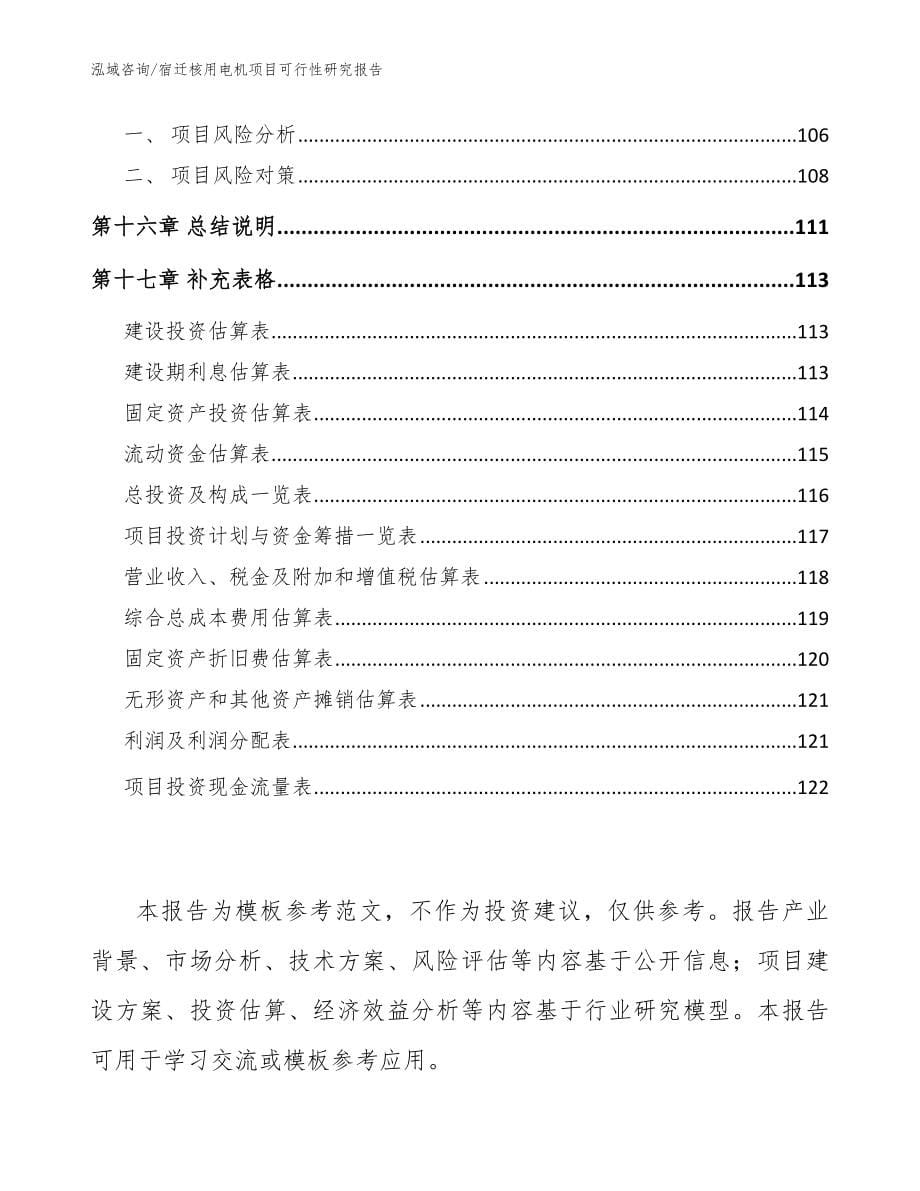 宿迁核用电机项目可行性研究报告_第5页