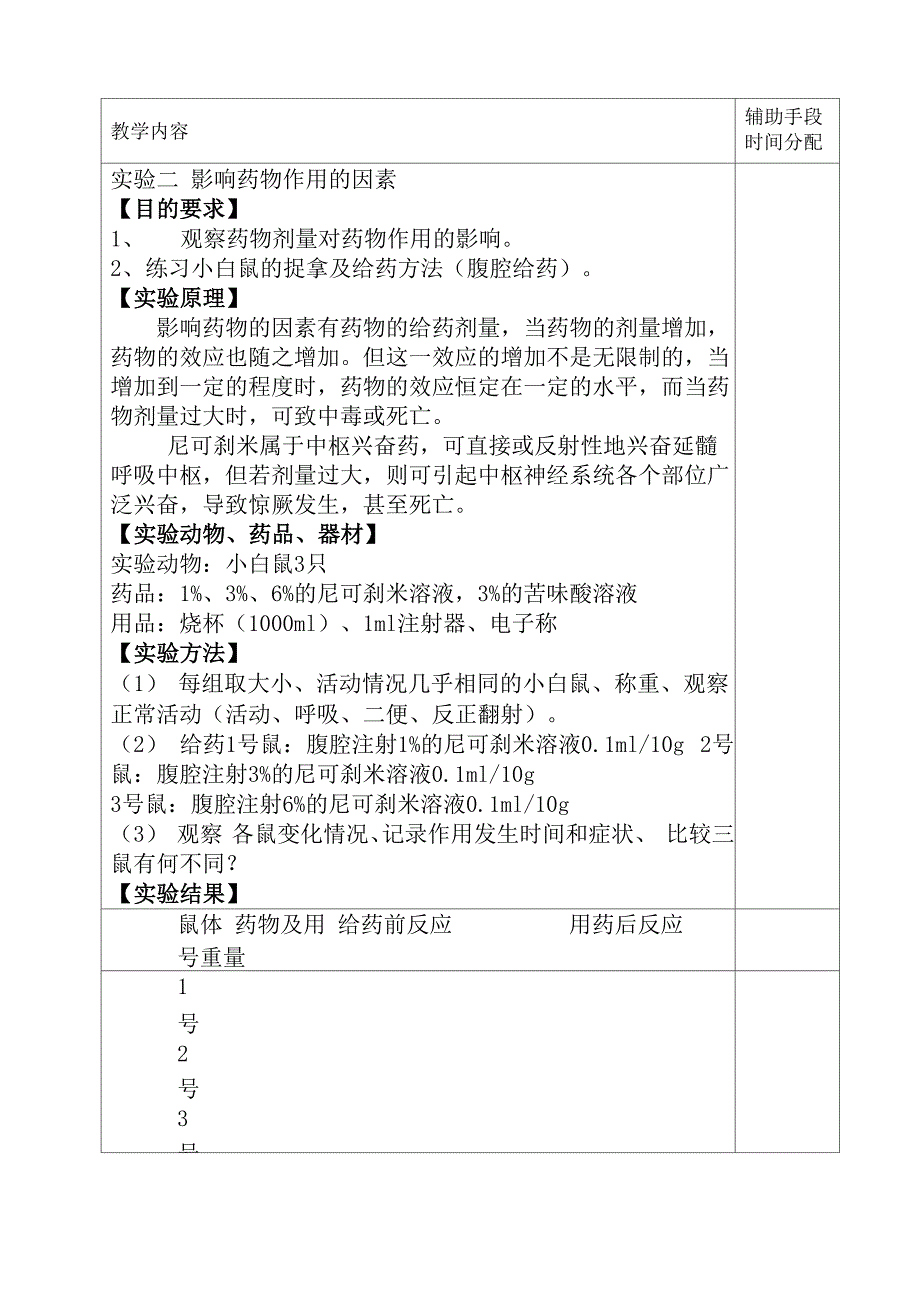 实验三、药物剂量对药物作用的影响_第2页