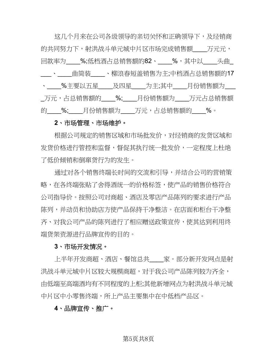 销售员工个人试用期转正工作总结例文（三篇）.doc_第5页