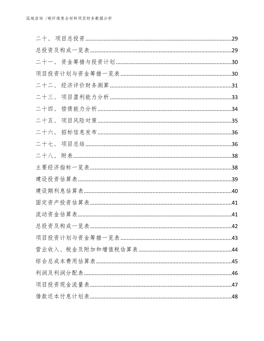 碳纤维复合材料项目财务数据分析（范文模板）_第3页