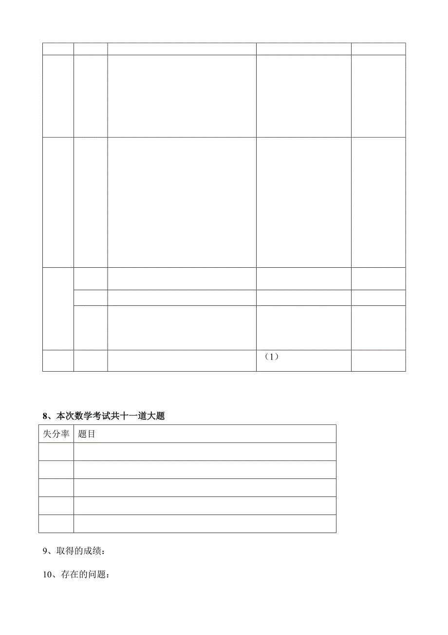 期末教学质量分析表_第4页