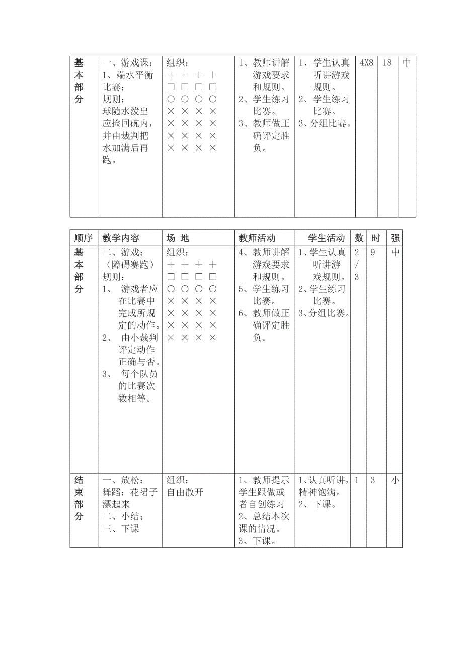 小学一年级体育课教案全集_第5页