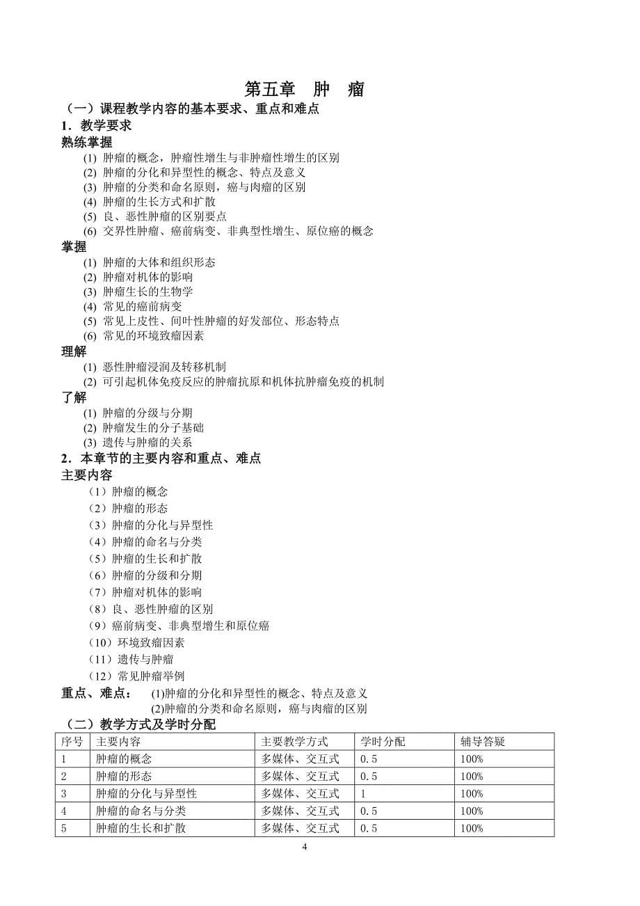 临床医学本科临床医学方向教学大纲_第5页