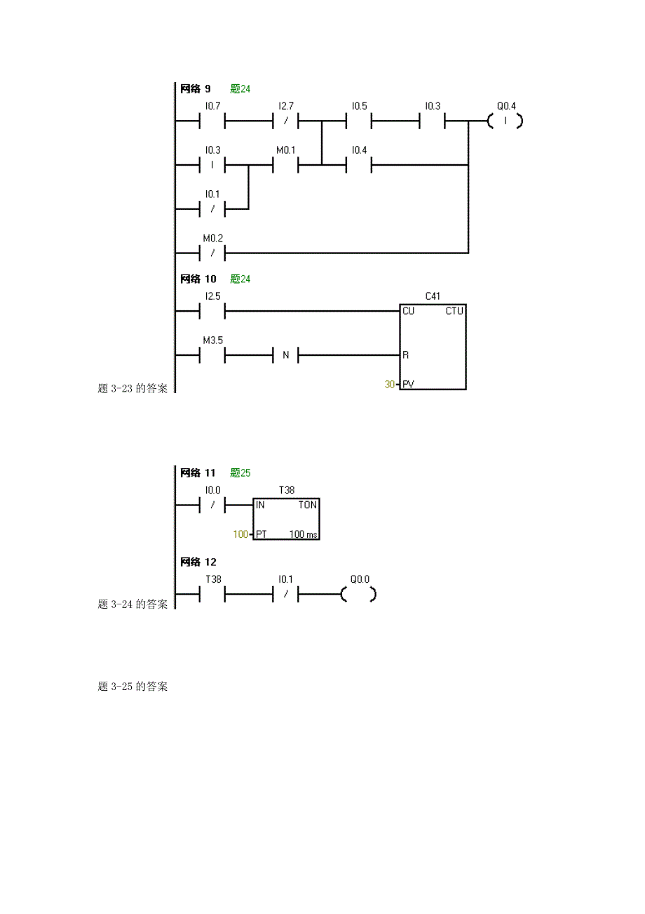 S7 200 PLC编程及应用廖常初第2版模拟题参考答案_第4页