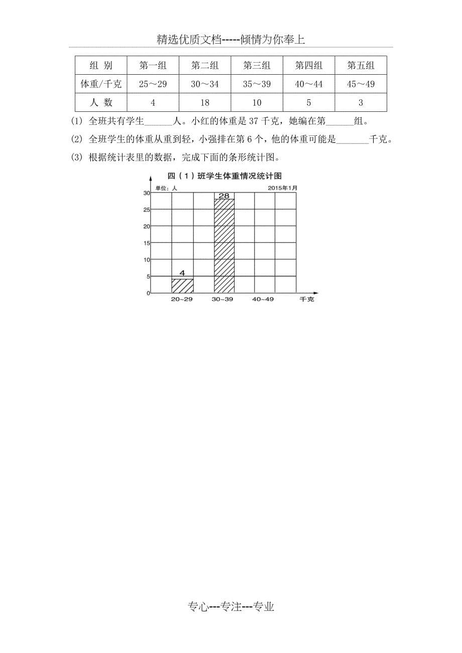 2017苏教版四年级上册数学期末试卷_第5页