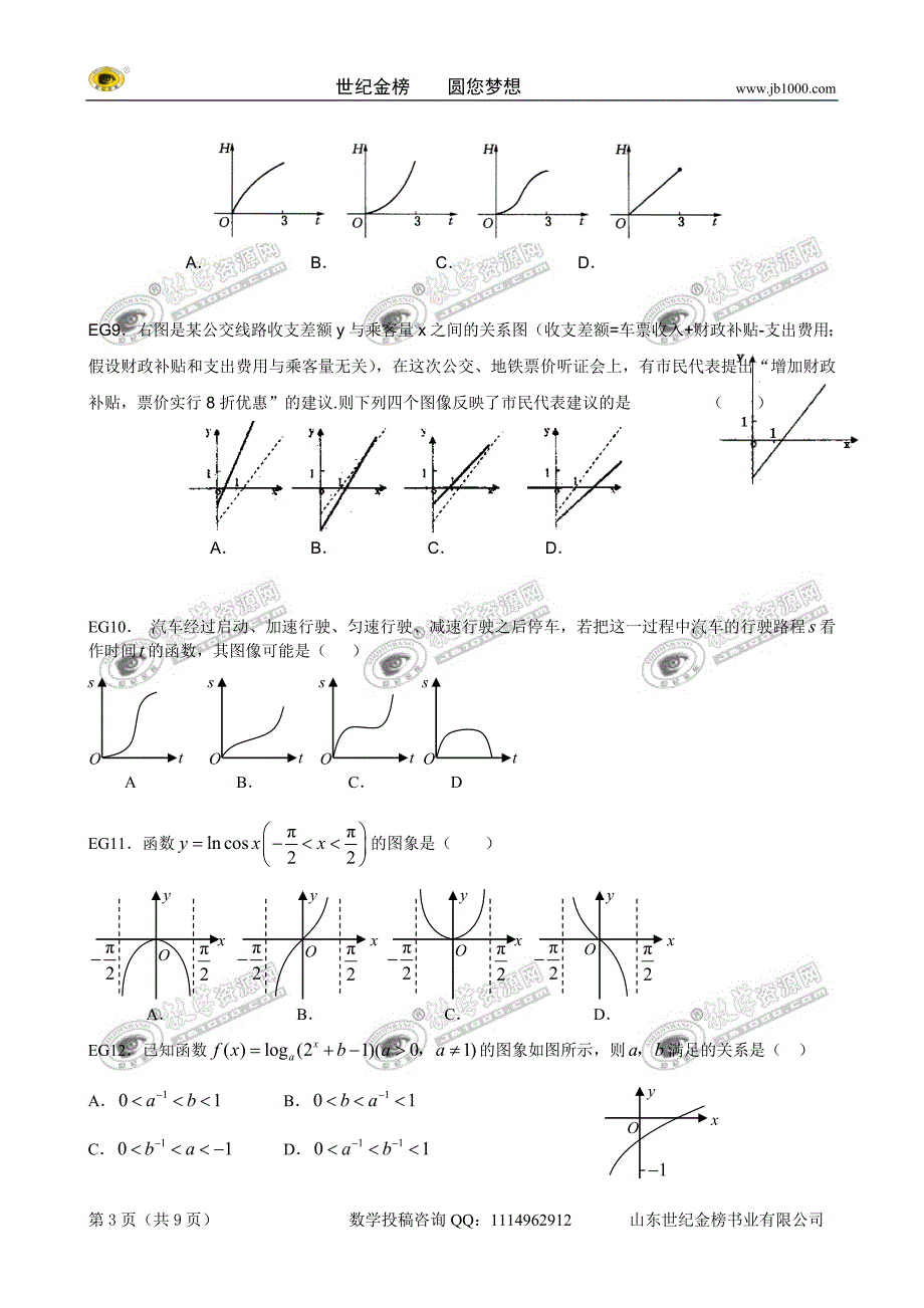 高考数学总复习讲义6：函数图像.doc_第3页