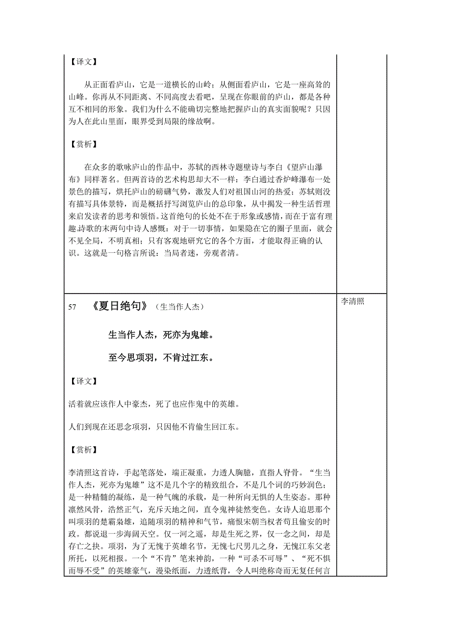 2013古诗背诵内容、译文及赏析录.word.doc_第3页