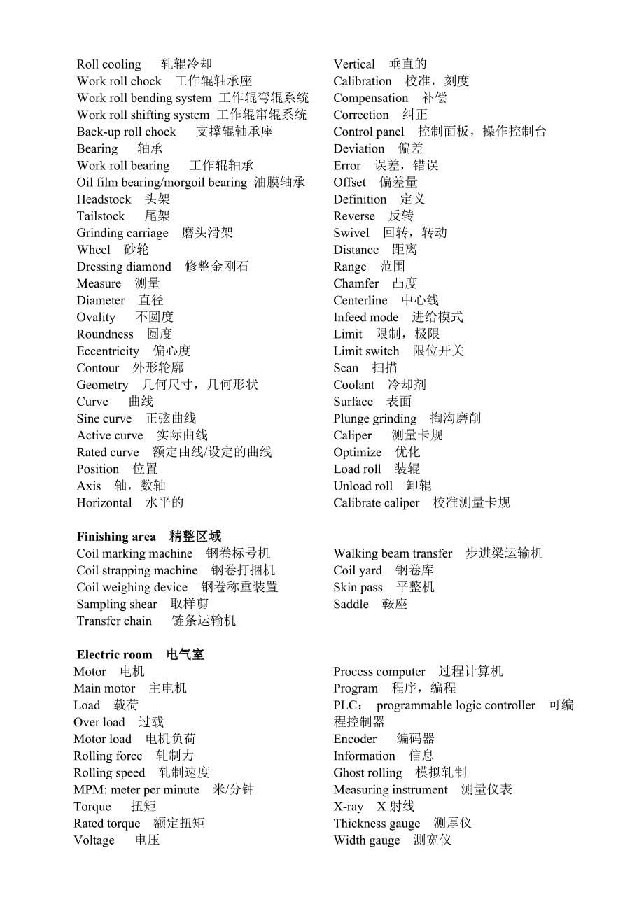 冷轧常用专业词汇表.doc_第5页