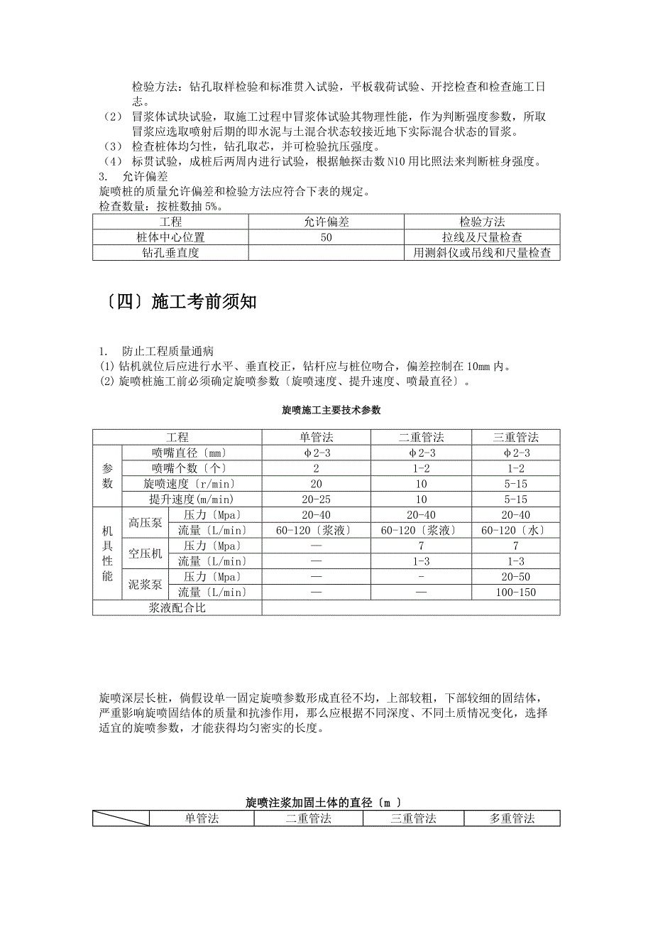 高压喷射注浆法(旋喷桩法)施工工艺标准_第4页