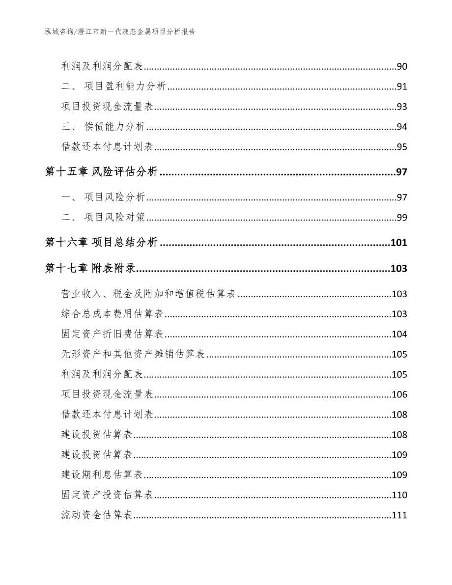 澄江市新一代液态金属项目分析报告_模板范文_第5页