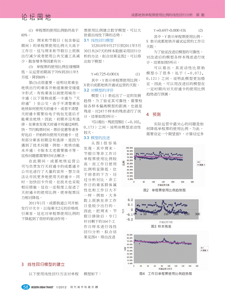 成都地铁单程票使用比例的线性回归分析_第2页