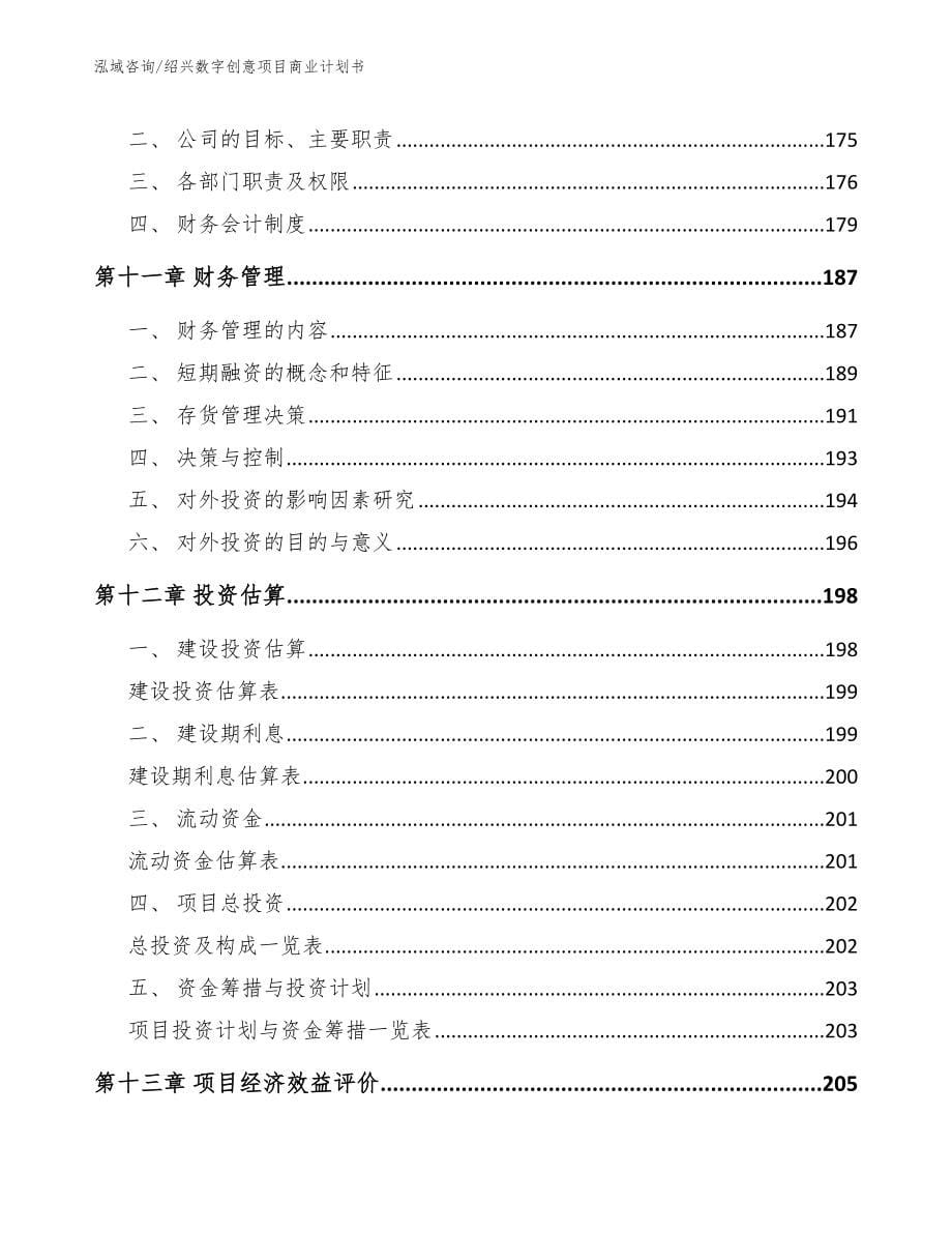 绍兴数字创意项目商业计划书（模板参考）_第5页