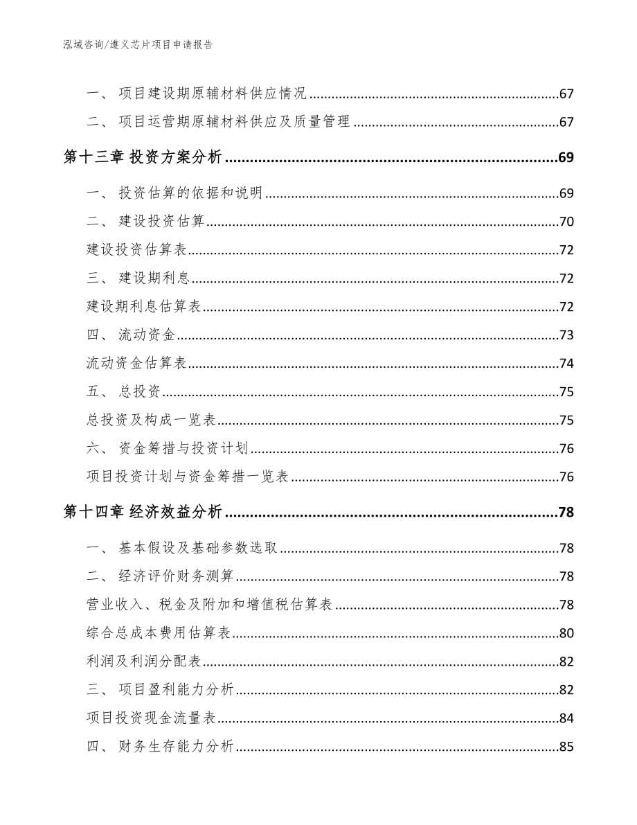 遵义芯片项目申请报告_第5页