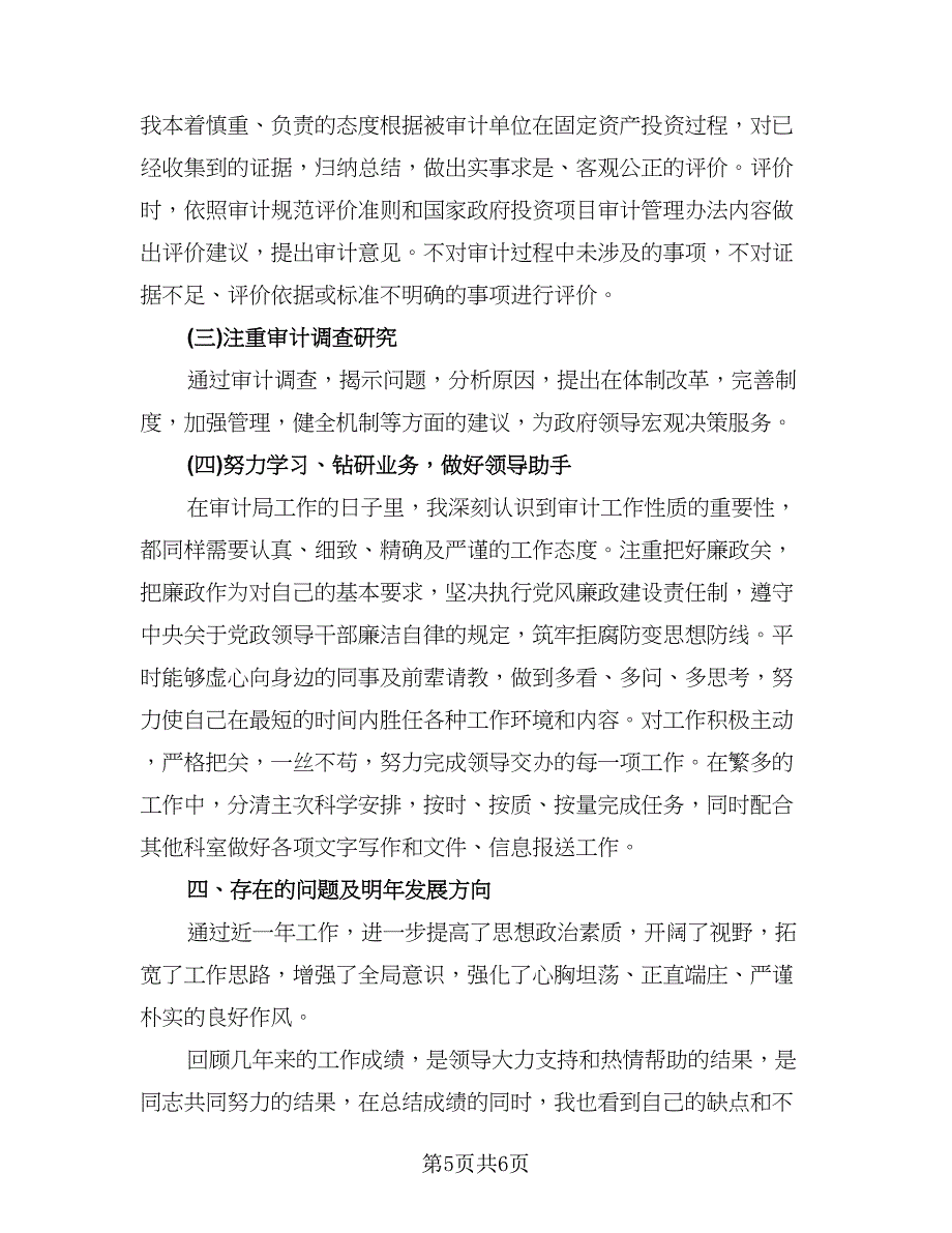 财政审计处个人年终工作总结与计划范本（二篇）.doc_第5页