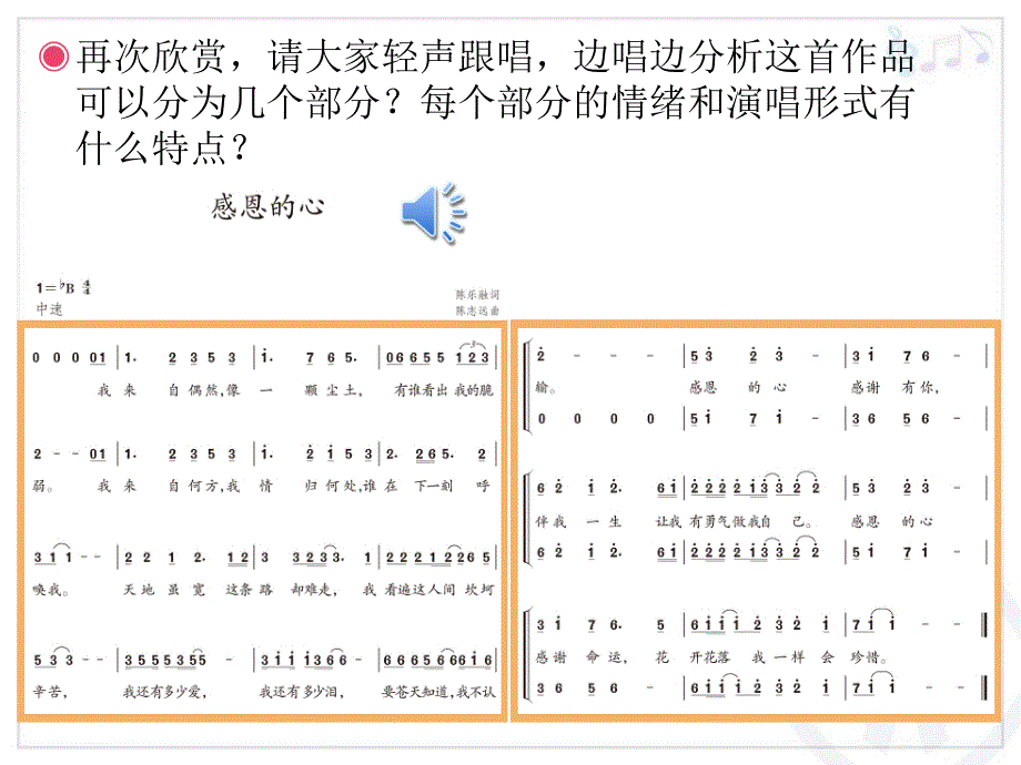 感恩的心简谱_第3页