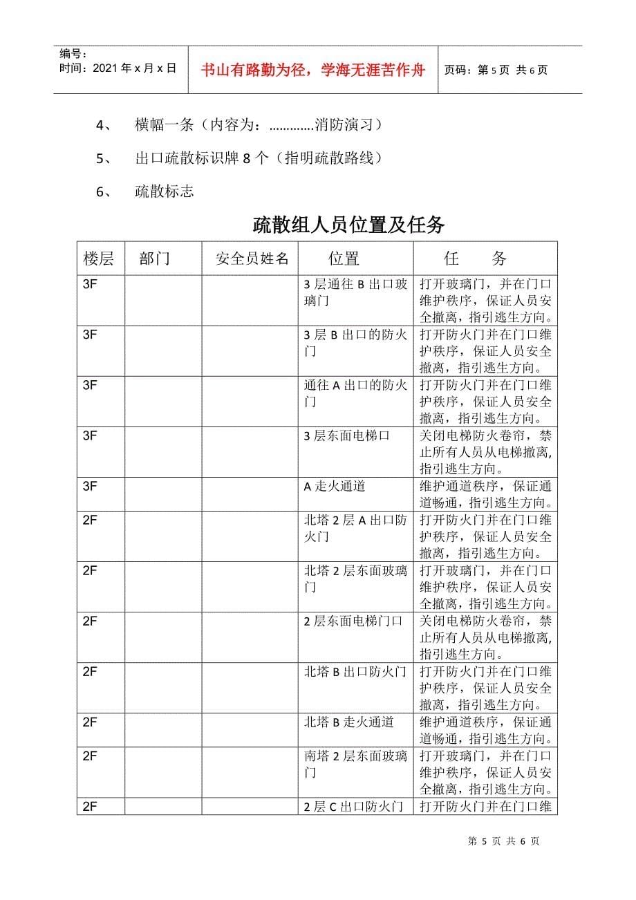 写字楼消防演习方案_第5页