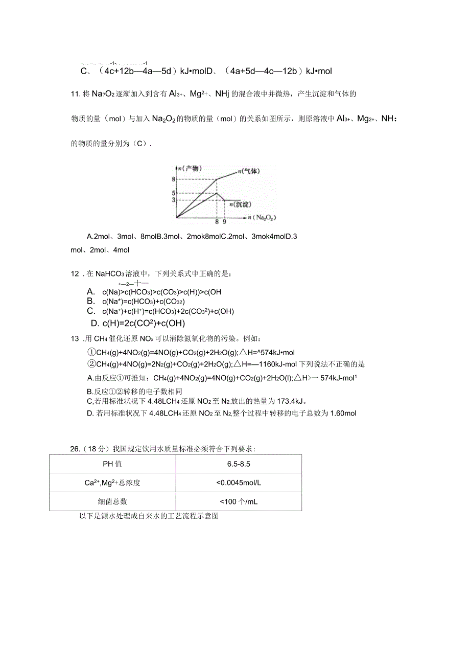 高三化学月考试题_第2页