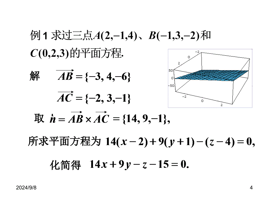 空间解析几何-第2章-空间的平面与直线课件_第4页