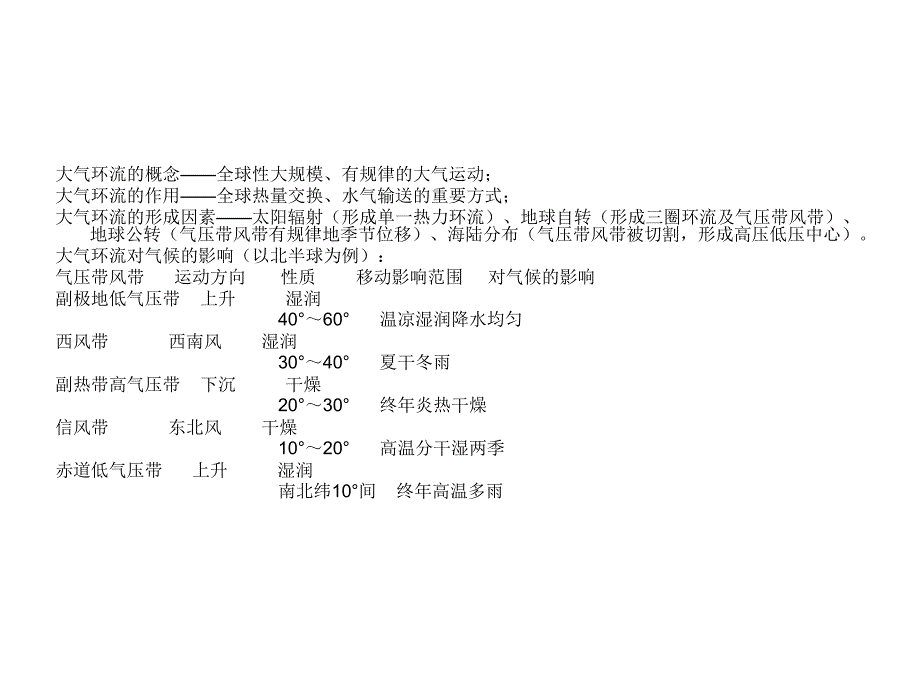 全球热量交换、水气输送的重要方式；大气环流的形成因素_第3页