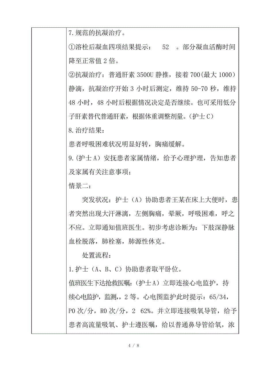 发生肺栓塞的应急预案_第4页