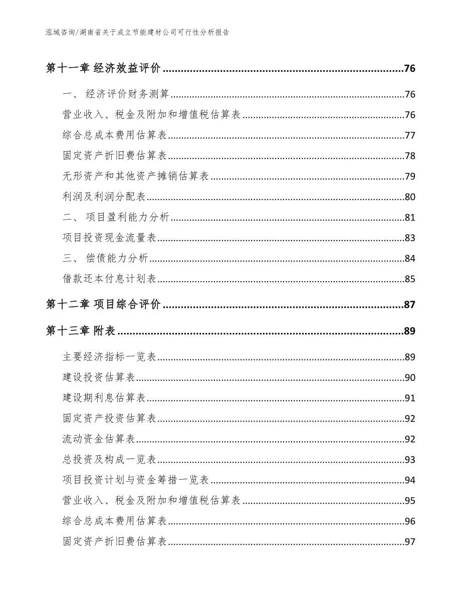 湖南省关于成立节能建材公司可行性分析报告_模板_第5页