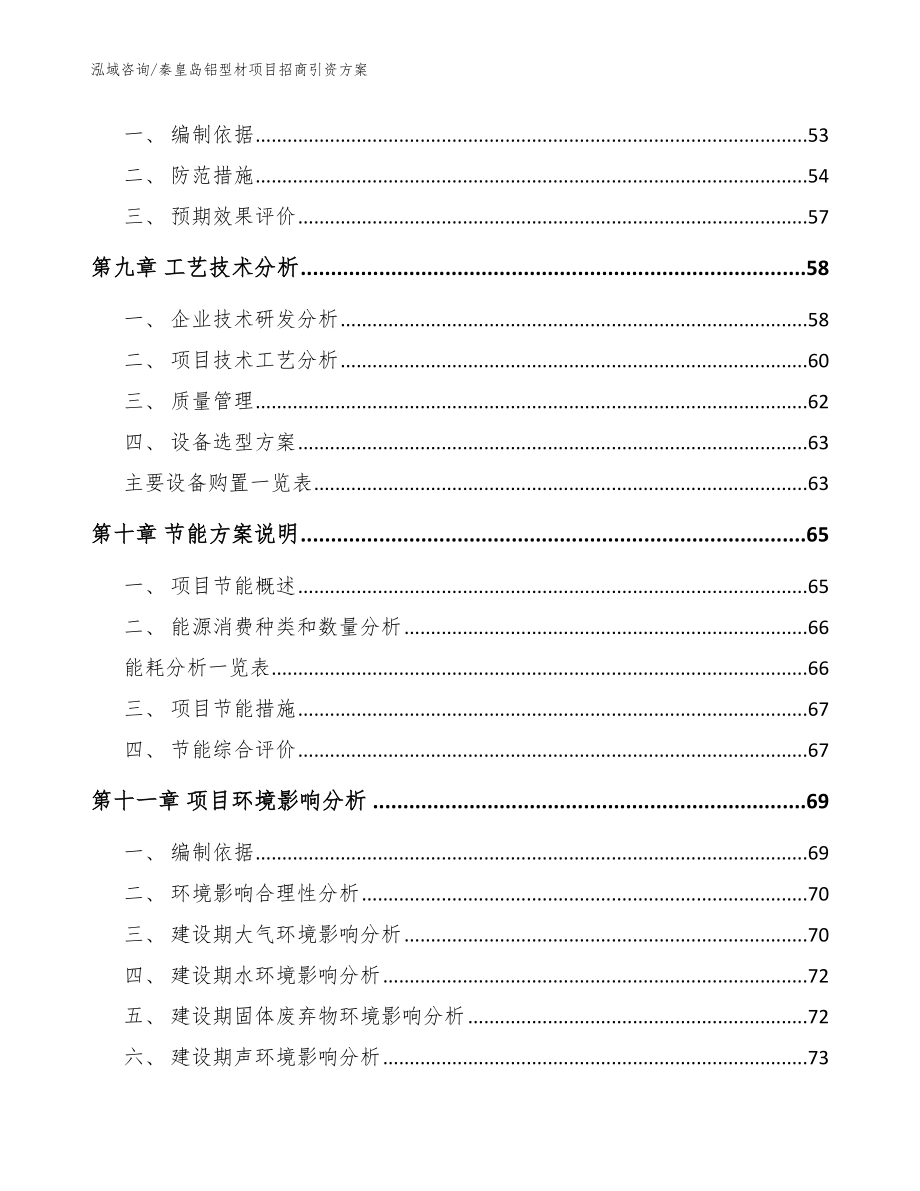 秦皇岛铝型材项目招商引资方案（范文参考）_第4页