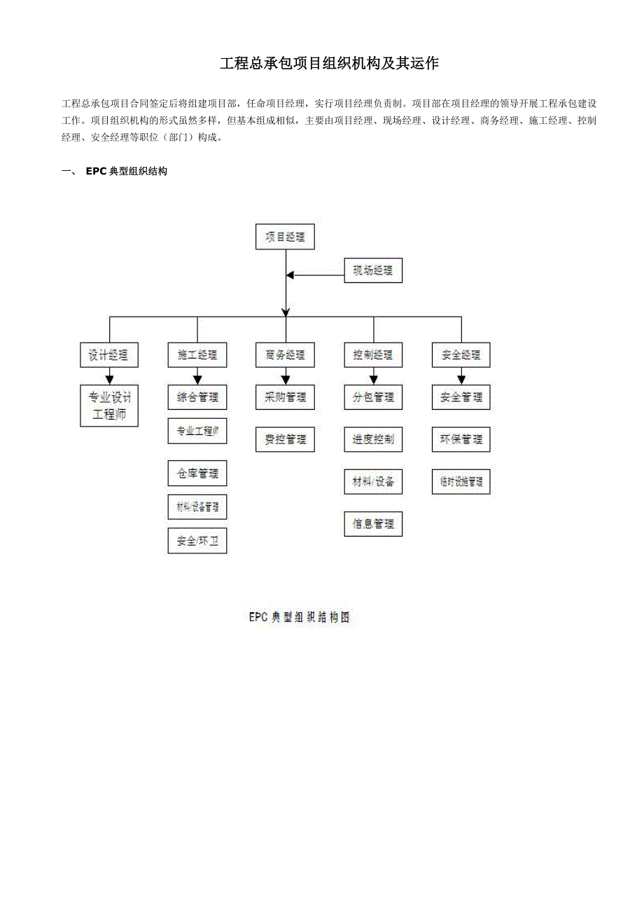 工程总承包EPC项目组织机构及其运作_第1页