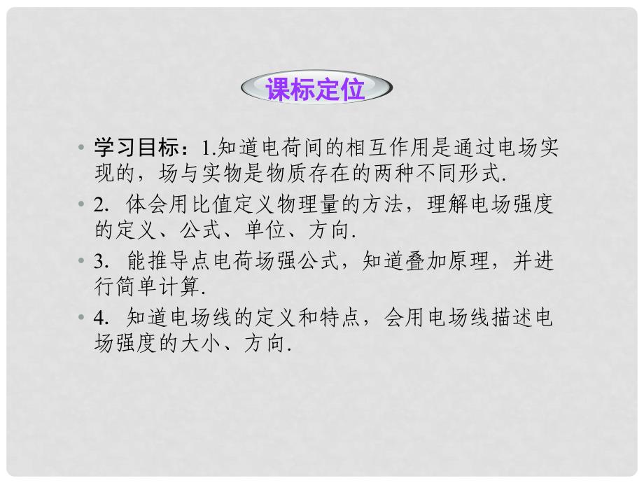 高二物理1.3 电场强度 3课件 新人教版选修31_第2页