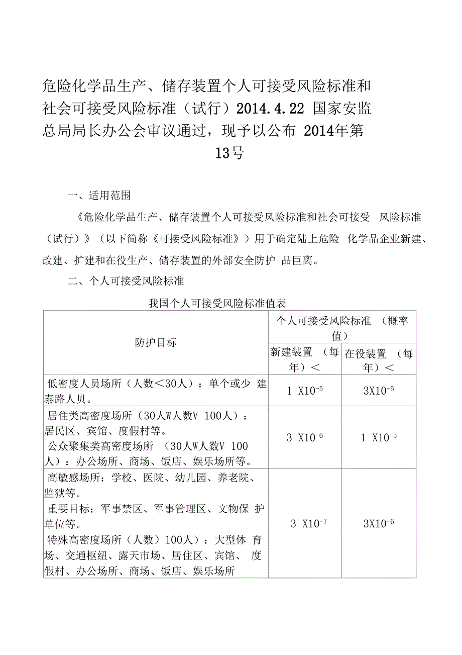 个人可接受风险标准和社会可接受风险标准试行0001_第1页