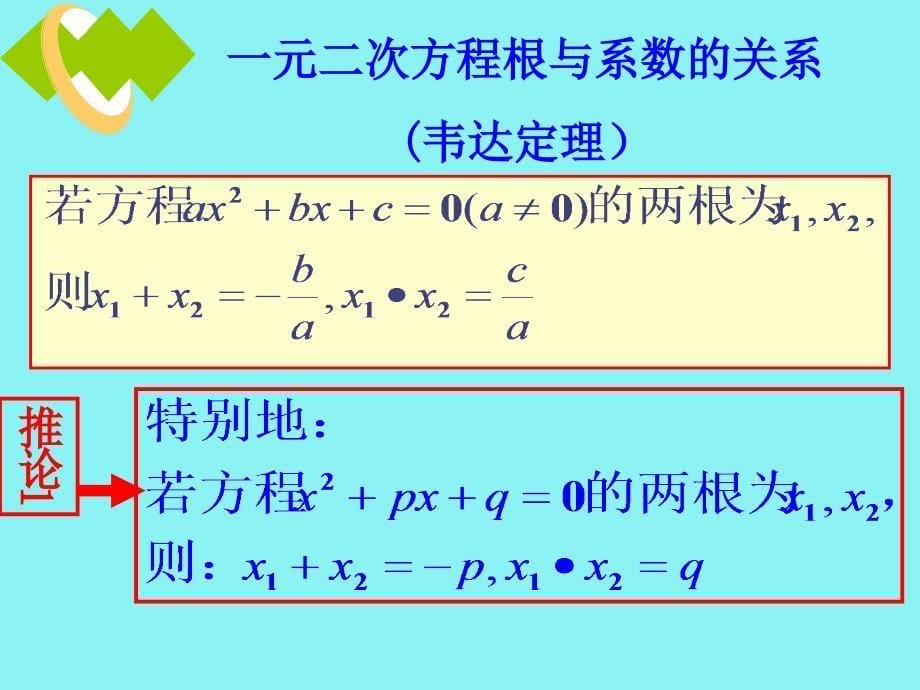 一元二次方程根与系数的关系课件_第5页