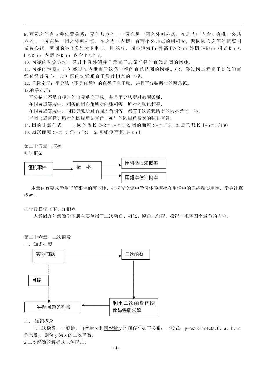 初中数学知识点总结2_第4页