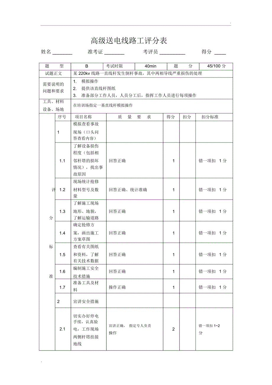 某220kv线路一直线杆发生倒杆事故,其中两相导线严重损伤的处理_第1页